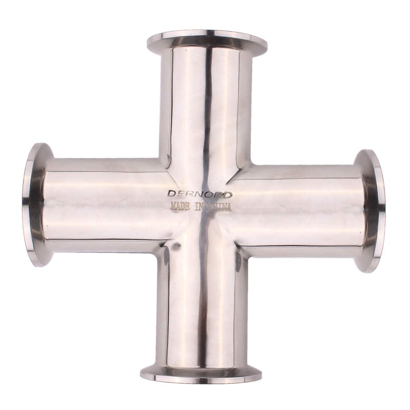 DERNORD 4 Way Cross Clamp Fits 1.5" Tri-clamp Sanitary Fitting Stainless Steel 304, 38mm Pipe OD - Image 4